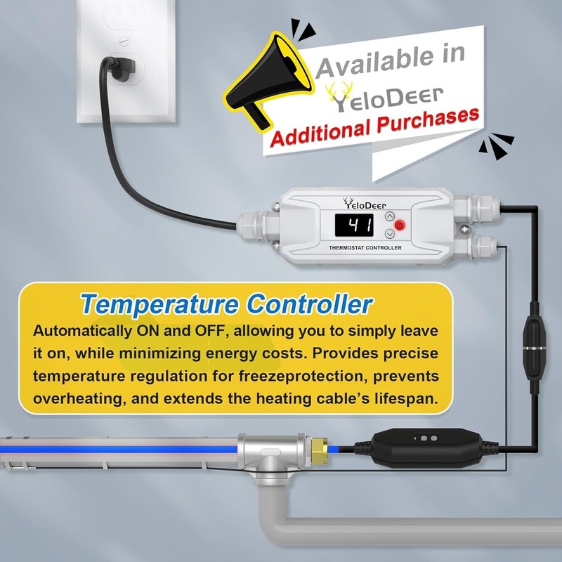 In Pipe Heating Cable Prevents Pipes from Freezing, YeloDeer Internal
