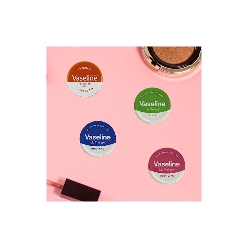 Vaseline 4 x Lip Balm - Petroleum Jelly - Lip