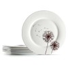 IQCWOOD Ceramic Dinner Plates Set of 6, 10.5 inch White