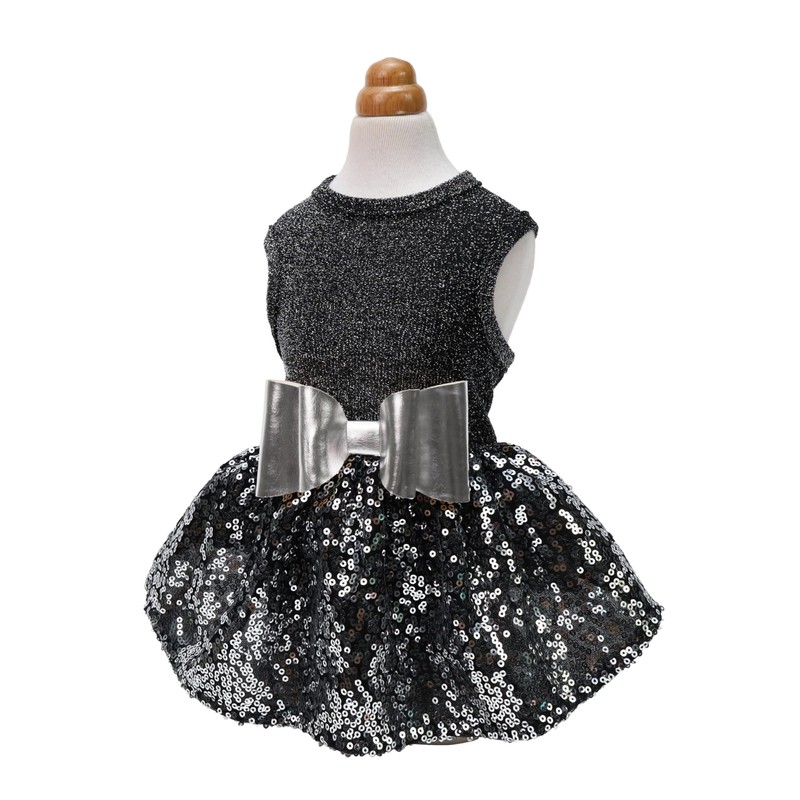 Fitwarm Fancy Dog Dress, Sparkly Sequin Dog Clothes for Small