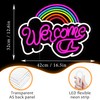 LISIGNVE Rainbow Welcome Neon Sign Cloud Light Up Sign Welcome