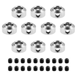 FOCMKEAS 10 Pcs Planed Landing Gear Stopper Set Wheel Collar 4.1 × 8mm/0.16" × 0.31" Plane Wheel Collar Block with Wench for RC Airplane Model Aircraft，Rc Airplane Parts