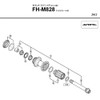 Shimano Spares FH-M828 hub axle, 12 mm