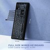 KOPJIPPOM Large Print Backlit Keyboard, USB Wired Computer Keyboard, Full