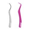 2PCS Eyelash Extension Tweezers, Stainless Steel Lash Tweezers with Comb,