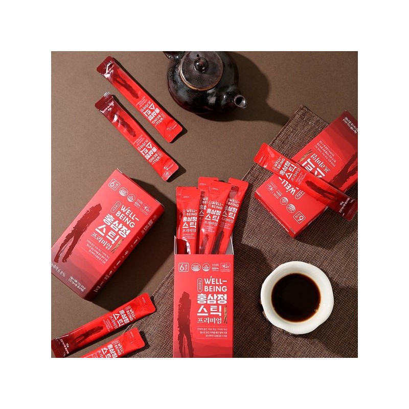 Haruwellbeing 하루웰빙 6년근 고려 홍삼정 진액 스틱 프리미엄 10g x