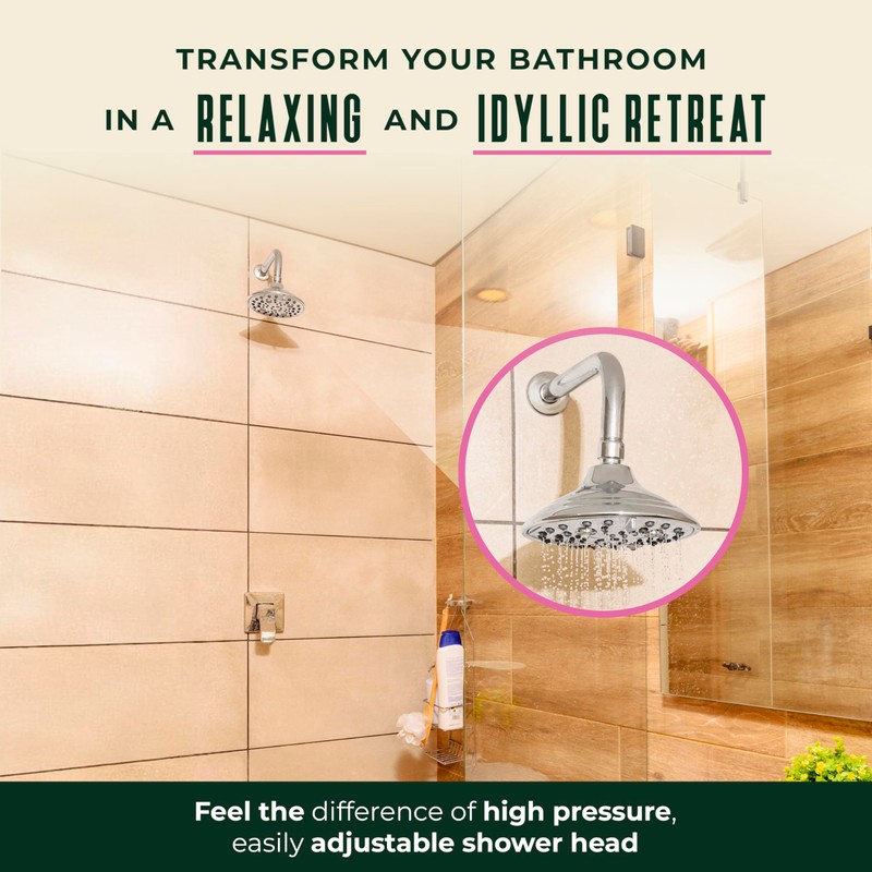 Winthorpe Pause Everything Shower Head with 6 Settings including Trickle