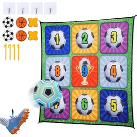 EagleStone 7888-11A Soccer Toy, Darts, 2-in-1 Play Dart Set, Wall Hanging, 59.1 inches (150 cm), 6 Darts Included, Soccer Balls, Shooting Practice, Sports Toy, Indoor Play, Party Games, Christmas,