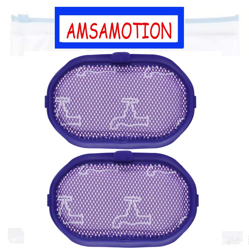 AMSAMOTION 2 Pack Pre-Filter Digital Slim Vacuum Cleaner Dust HEPA