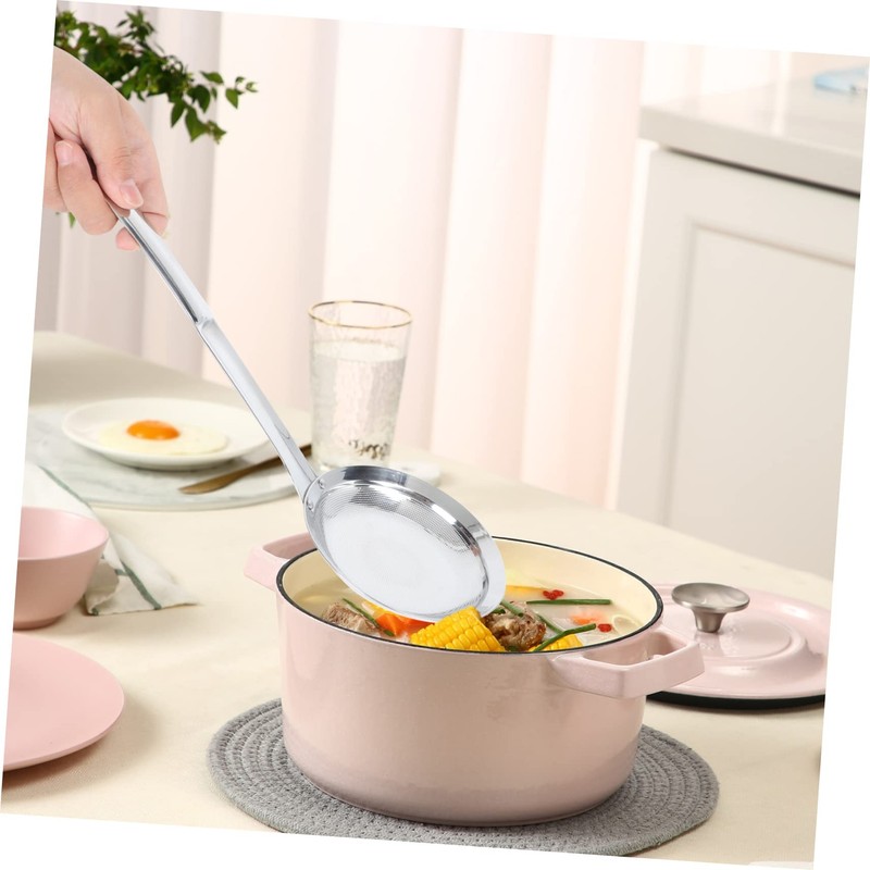 BIUDECO 1pc Stainless Steel Filter Spoon Oil Strainer for Kitchen