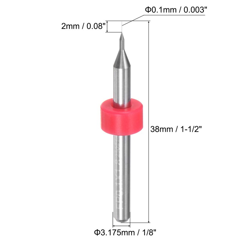 QUARKZMAN PCB Drill Bit 0.1mm Tungsten Carbide Turning Tools Jewelry