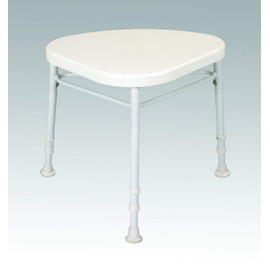 Homecraft White Line Aluminium Corner Shower Stool, 44-54cm, 160kg