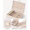Vlando Jewelry Box, 2 Layers, Large Capacity, Removable, Clock, Necklace,