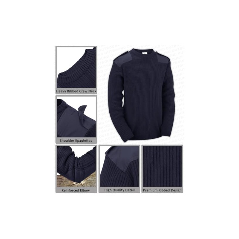 Military/Security Style Pullover (M, Navy)