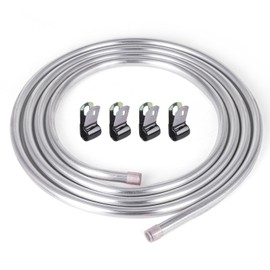 1/2" OD Aluminum Hard Fuel Line 10 Feet Hardline Tube Thickness is 0.039"