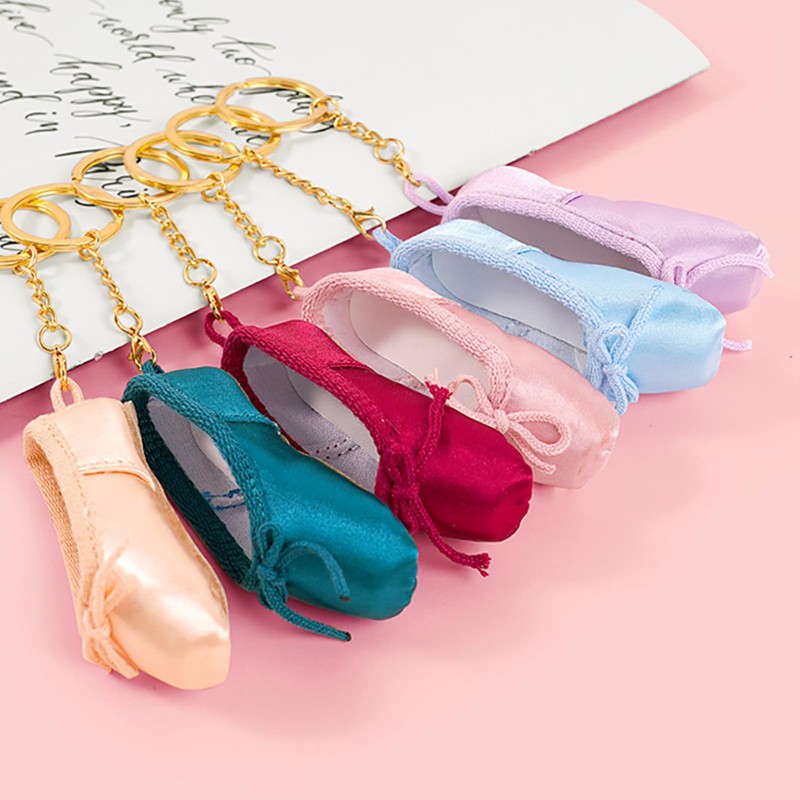 pumpumlia Ballet Shoe Keychain, Pointed Shoes, Handmade Pointed Shoe Pendant,