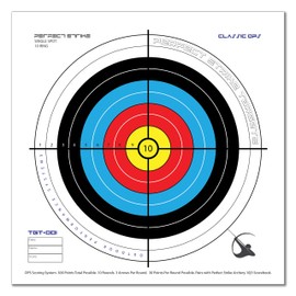 Perfect Strike ARCHERY System Targets. CLASSIC OPS No. 001. Heavy paper practice targets. Great for improving accuracy. Replacement faces to refresh portable targets. 12" x 12". (24 Targets.)