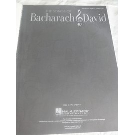 The Songs of Bacharach & David Piano/Vocal and Guitar Chords