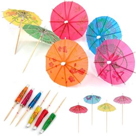 50PCS Cocktail Umbrellas for Drinks - Colourful Paper Drinks Umbrellas