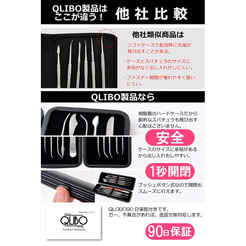 QLIBO Spatula Set, Molding Clay Craft, Stainless Steel, Set of