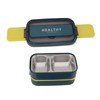 Double Layer Bento Box 316 Stainless Steel Compartment Portable Lunch