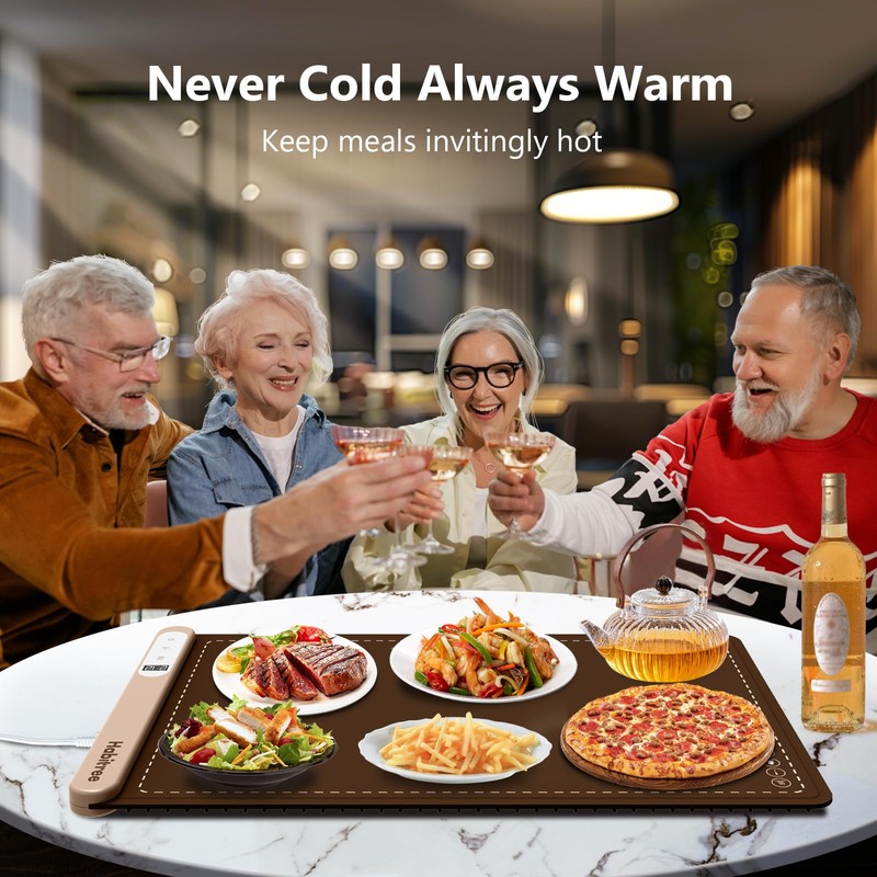 Food Warmer Silicone Electric Warming Tray - Rapid Heating, Precise