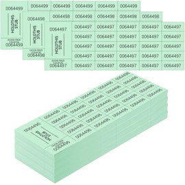 Kosiz 504 Sheets 25 Bid Raffle Ticket with Different Numbers Per Sheet Chinese Auction Tickets for Events Church Basket Auction Silent (Light Green)
