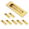 HOMOTEK 8 Pack 120mm Flush Sliding Closet Door Pulls, Recessed