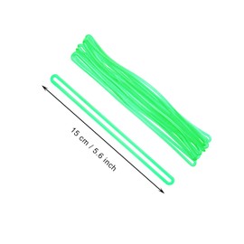 Mini Skater 5.5 Inch Plastic Travel Luggage Name Tag Loop Straps for Bag Tags ID Card Badge Holders, 20Pack (Green)