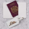 Azeeda 'Sleeping Sloth' Passport Cover & Luggage Tag Travel Set