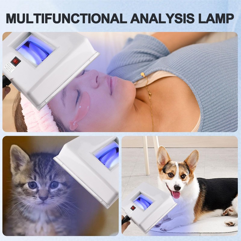 Woods Lamp Analyzer, Portable Detection Light with Black Shade Cloth,