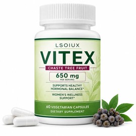 Vitex Supplement 650 mg, Women’s Daily Wellness Support, 60 Vegetarian Caps