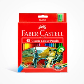 Faber-Castell Vibrant Classic Color Pencils, Assorted – Pack of 48, (16-115858)