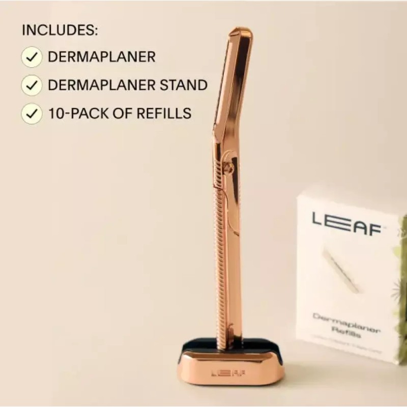 DermaPlane 쉐이브 | 더마플레인 키트 여성용 올메탈 재사용 면도기 및
