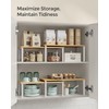 SONGMICS Cabinet Organizer Shelf, Set of 4 Kitchen Counter Shelves,