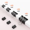 Mesybveo Pack of 100 Foldback Clips, 15 mm / 19