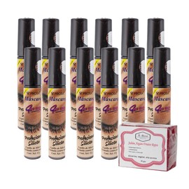 Prosa 12 Piezas Rimel Mascara Pestañas 4 En 1, 1 Jabón 50gr La Artesanal (Profesional Silicón)                                                        