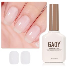 GAOY- Esmalte de uñas en gel blanco lechoso, 16 ml, color nude 1482, esmalte en gel de secado rápido con luz ultravioleta para manicura casera        