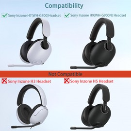 Inzone H7 H9 Replacement Ear Pads for Sony Inzone H7 (WH-G700) Headphones, Replacement Ear Pad Cushion Compatible with Inzone H9 (WH-G900N) Headset (Protein Leather/Memory Foam)