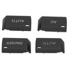 4pcs Air Conditioning Switch Covers A/C AUTO ON/OFF Plastic Black