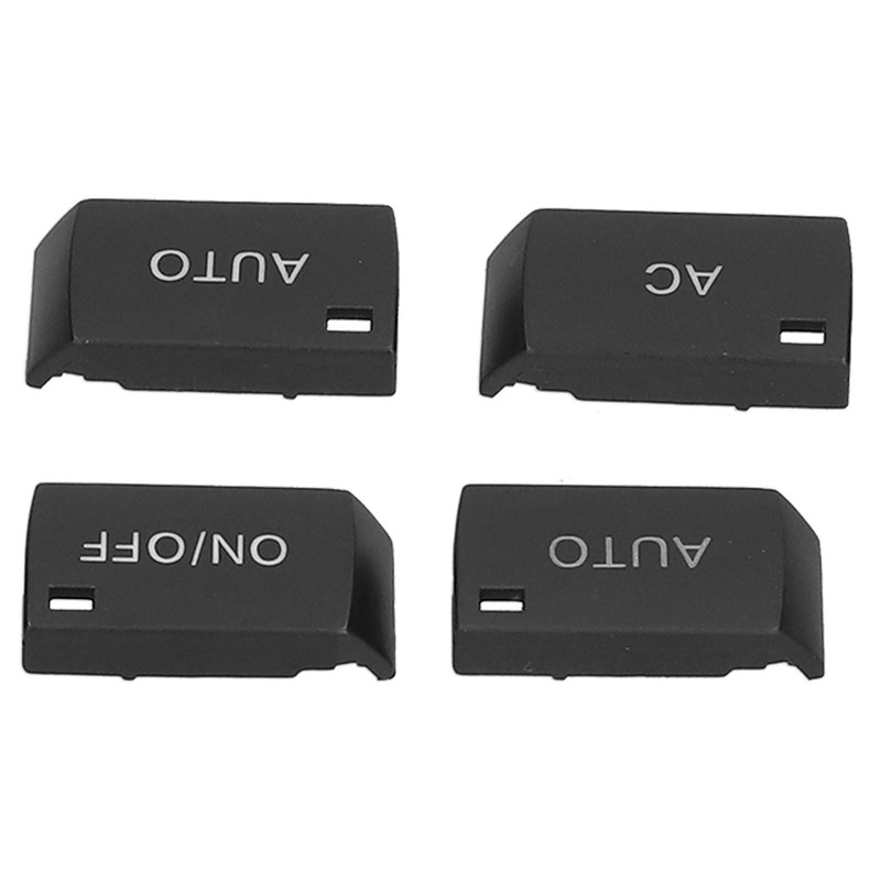 4pcs Air Conditioning Switch Covers A/C AUTO ON/OFF Plastic Black