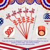 Potchen 80 Pcs Patriotic Crazy Silly Straws Bulk 4th of