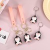POYAMUSE Cute Penguin Keychain – PVC Rubber Key Ring for