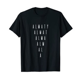 Almaty Inverted Triangle Word Art - Kazakhstan Souvenir T-Shirt