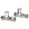 Manissa Milano Straight Chrome 10mm Towel Rail Valves 10mm Radiator
