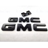Auto Front & Rear GMC Matte Black OVERLAY Emblem Badge
