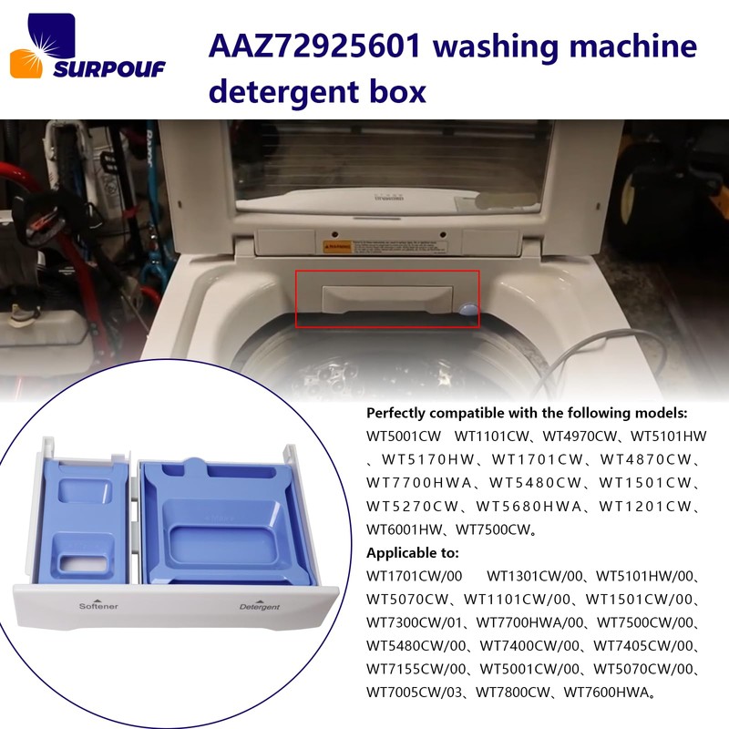 AAZ72925601 Washing Machine Dispenser Detergent Box Fits for LG AP5217542