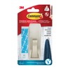 Command WMR03BN Chrome Square Waterproof Metal Hooks L, Maximum Load