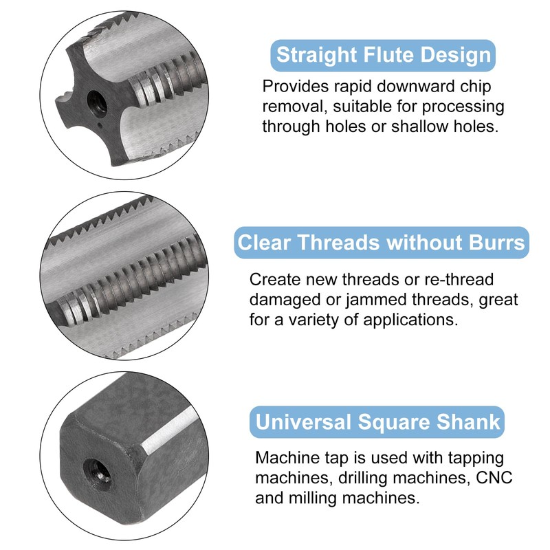 sourcing map Metric Thread Tap M18 x 1.5 H2 Left