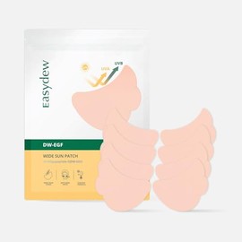 EASYDEW DW-EGF Wide Patch 4g*4ea - Outdoor UV Block Sun Patches for Golf, Riding, Hiking, Driving - Panthenol, Niacinamide, Glutathione - Cooling & Soothing Face Shield Sticker